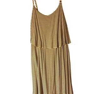 American Eagle Yellow Striped w/ adjustable straps Dress‎ 2015 Women’s Small